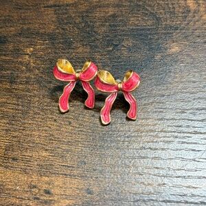 Charming Red Bow Earrings for Kids